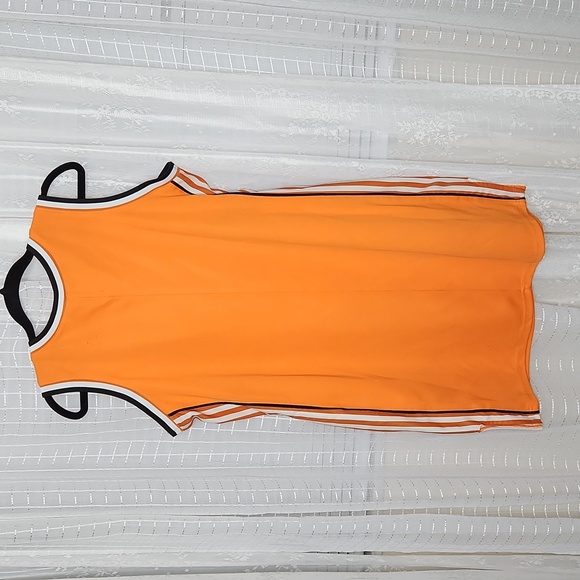 Vintage Y2K Orange Player Jersey Dress W/ Miami, New York City, Atlanta Patches - Picture 6 of 9